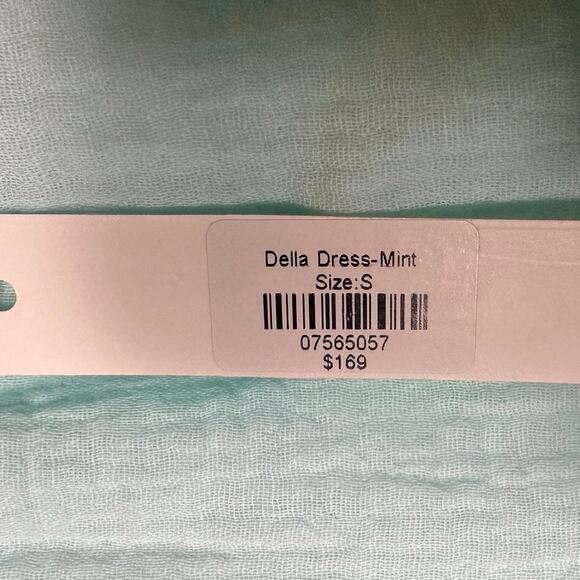 Citrine Della Dress Mint Green/Blue Gauze - Picture 5 of 8